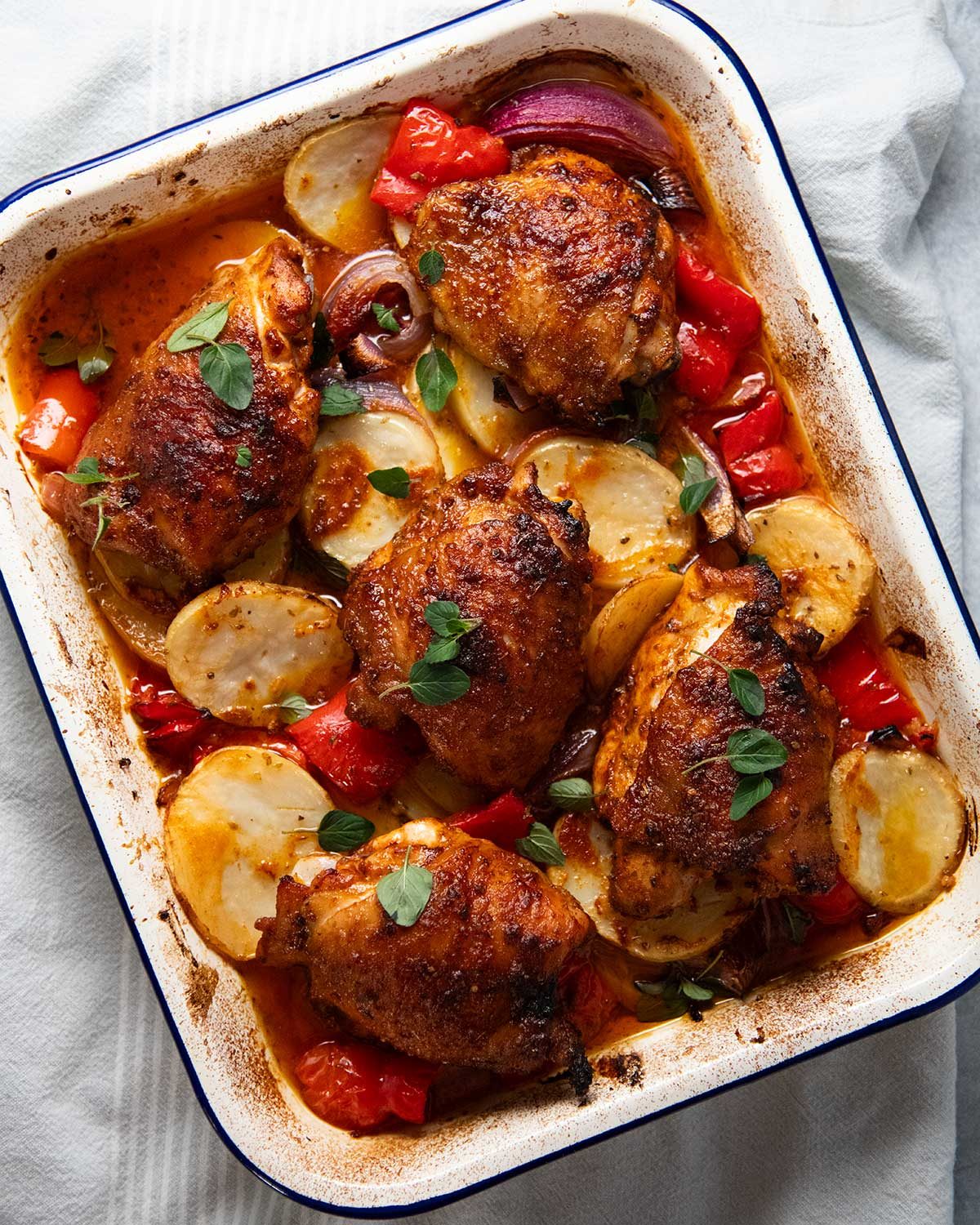 One-Pan Portuguese Chicken and Potatoes